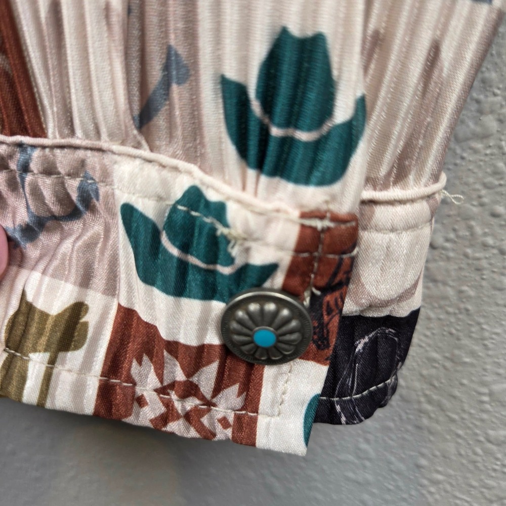 Two Fly Western Ribbed Patchwork Button Down Shir… - image 12